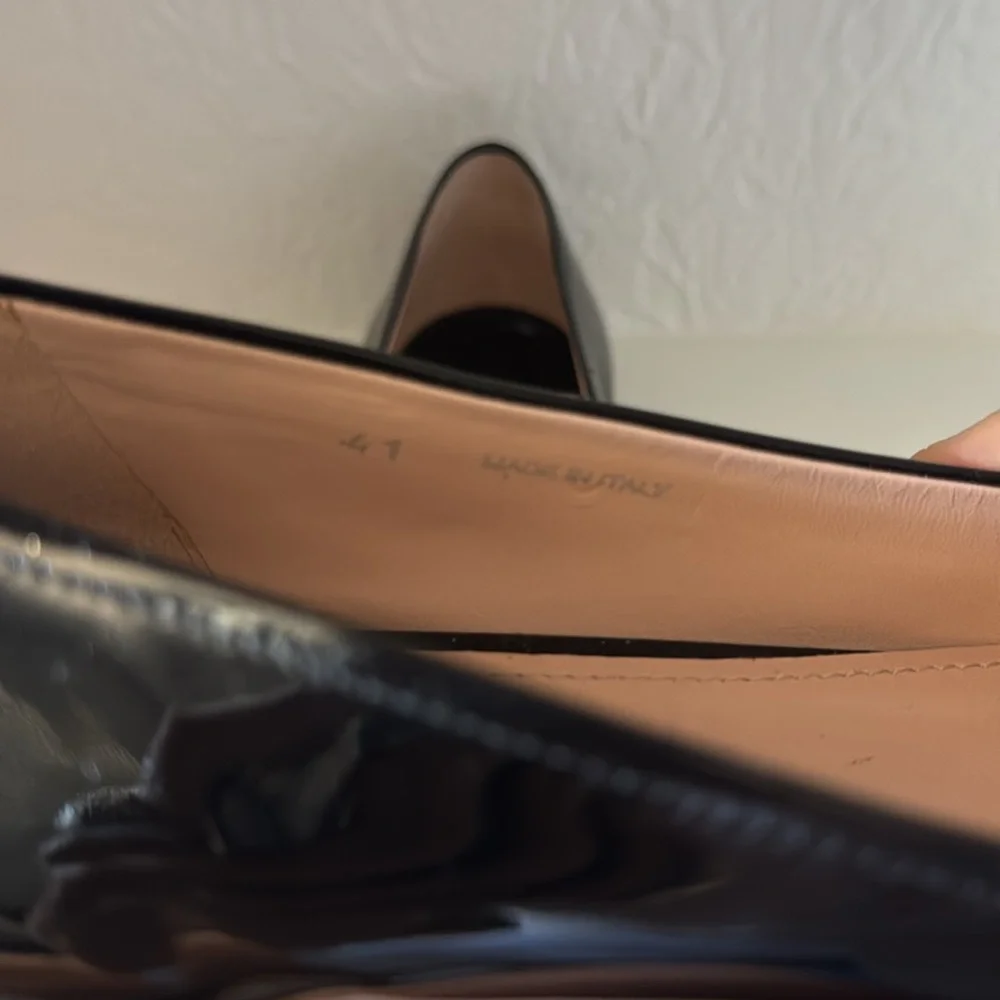 Miu Miu Crystal Black Patent Ballet Flats size 41